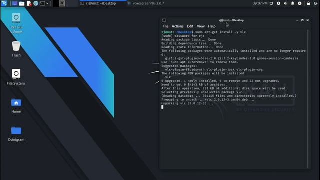 Download VLC Media Player in kali linux with the help of Terminal. смотреть онлайн