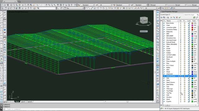 3D In Autocad 300' -0" x 287'-6" with 30'-0" clear Height . смотреть онлайн