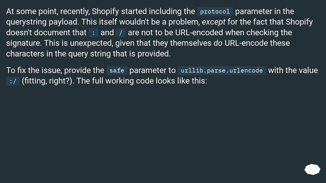 Shopify HMAC parameter verification failing in Python смотреть онлайн