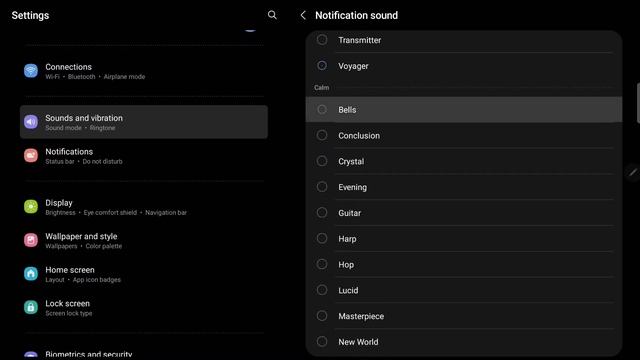 Samsung Galaxy Tab S8+ Notification Sounds (SM-X806B) (Android 12, One UI 4.1.1)