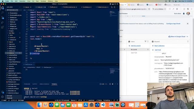 Setting up Social Network Features / firebase / react Part3 смотреть онлайн