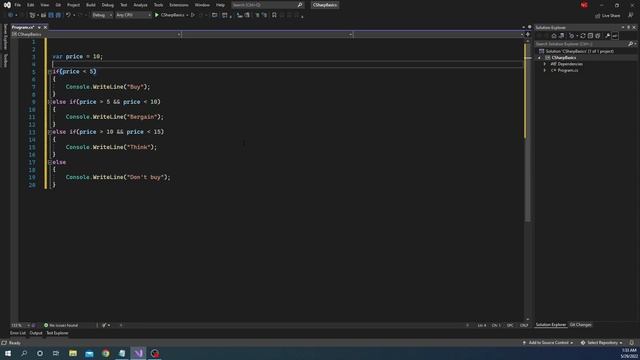 if/else if/else conditional operations in C# [C# Fundamental series, examples in .NET 6 ] смотреть онлайн