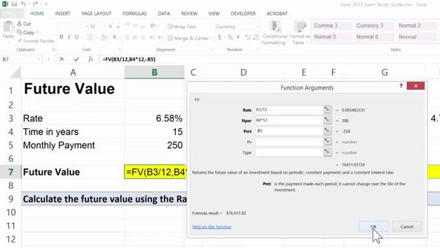 Excel 2013 Future Value Function смотреть онлайн
