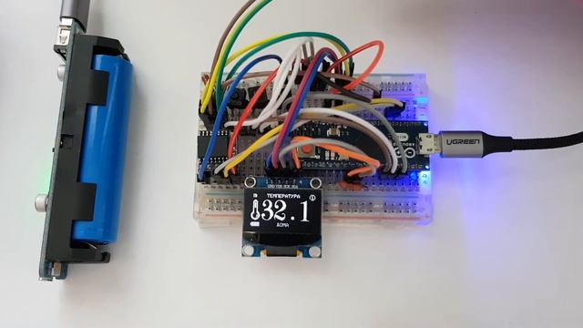 Двойные часы oled 0.96 датчики ds18b20 смотреть онлайн