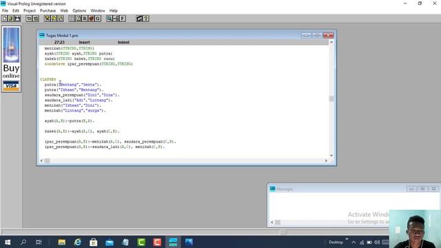 Tugas 1 Pemrograman Deklaratif (menggunakan Visual Prolog) смотреть онлайн