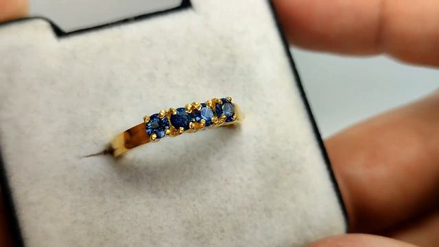 Кольцо серебро 925 + золото 750 пробы и нат.сапфиры 1,01кт смотреть онлайн