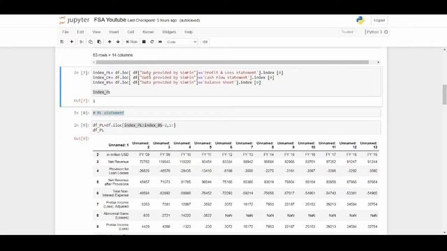 Importing an Excel into Jupyter Notebook- Financial Statement Analysis смотреть онлайн