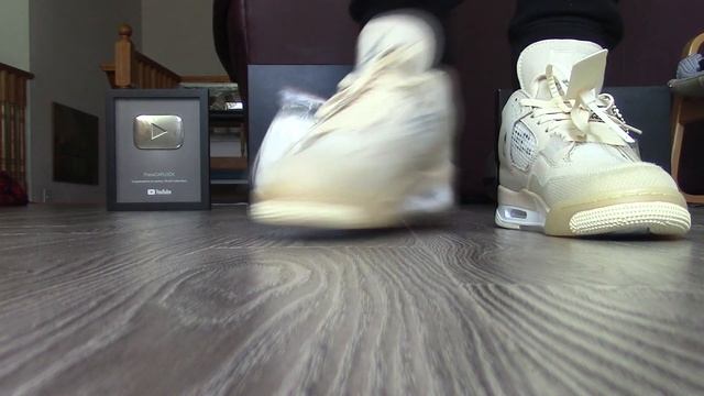 OFF WHITE x AIR JORDAN 4 SAIL - "REAL" Vs. "FAKE UA Replica" {Jordan 4s Sail Review, Unboxing} ? смотреть онлайн