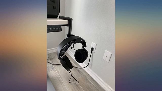 PC Gaming Headset Headphone Hook Holder Hanger Mount, Headphones Stand with Adjustable & R смотреть онлайн
