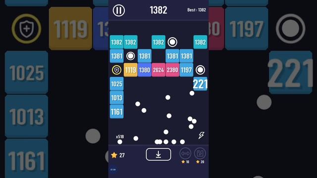 Balls Brick Breaker World Record LVL 1382 смотреть онлайн