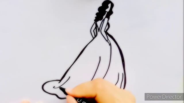 Как нарисовать девушку в красивом платье! смотреть онлайн