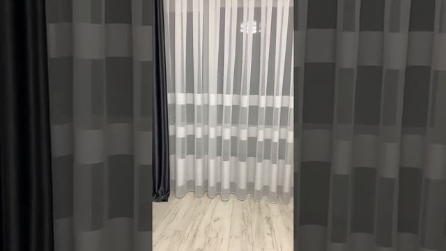 Льняной тюль в полоску с нежным блеском зал/гостиную или спальню. Цвет: Белый смотреть онлайн