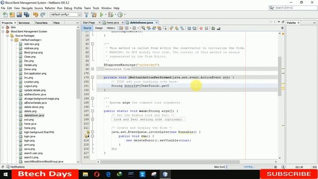 11. Blood Bank Management System in java - Delete Donor Page (JFrame, Mysql Database, Netbeans IDE) смотреть онлайн