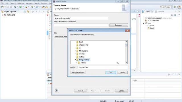 starting Tomcat server at localhost has encountered a problem solve | print hello world смотреть онлайн