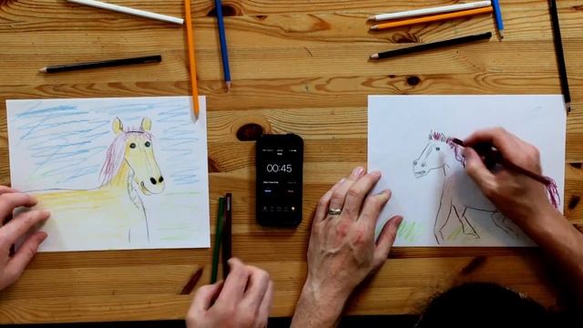 Draw a Realistic Horse - Twin versus Twin #14 - Who can draw a more realistic Horse in five minutes смотреть онлайн