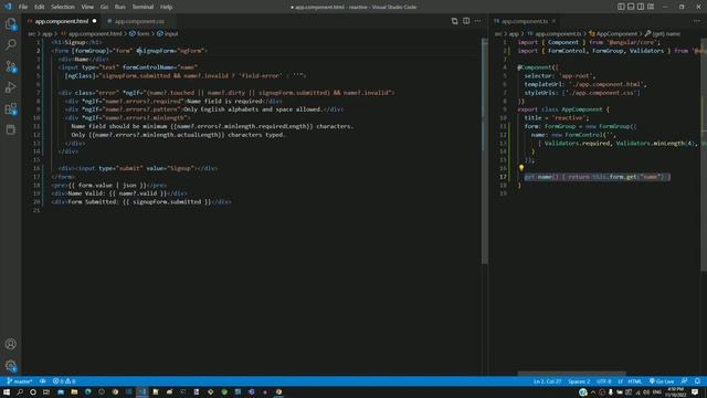 #13.14 - Implement validation in HTML Template - Reactive Form - Angular Series смотреть онлайн