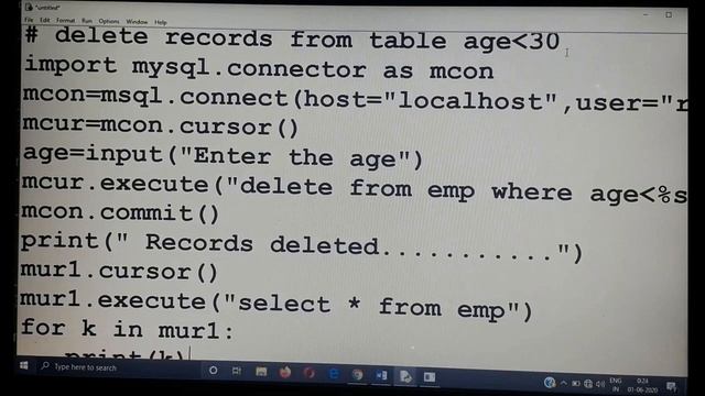 CS12 – Computer Science – Chapter 09 – Python SQL Interface – Video 08 – Delete Drop Query смотреть онлайн