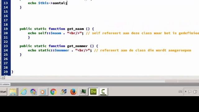 php oop static & self static methode en attributen смотреть онлайн