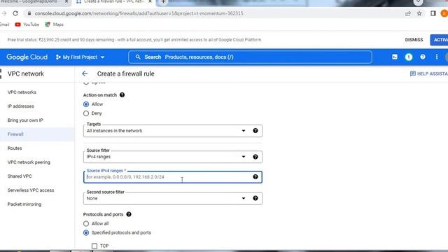 How to create #Firewall rule and assign firewall rule to VPC in GCP смотреть онлайн