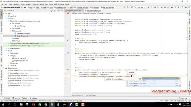 Audio Recorder in Android PART 5 (Record Fragment) смотреть онлайн