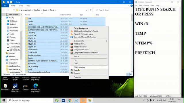 2021] how to delete temp file || how to clean all caches, temp & junk files in Windows 10 | temp смотреть онлайн
