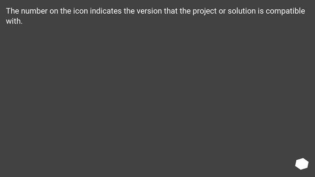 What does the number on the visual studio solution icon represent? смотреть онлайн