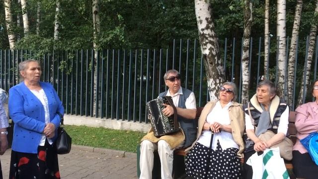 В Лианозовском парке замечательные песни: "Ивушка зелёная, над рекой склонённая"... смотреть онлайн