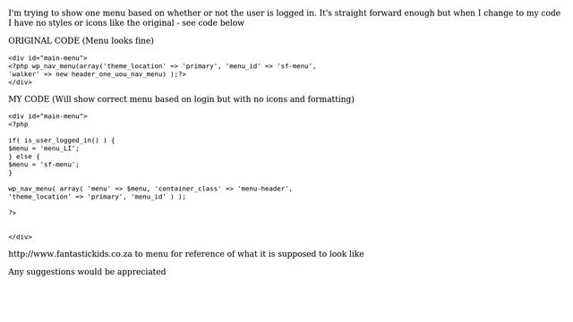 Wordpress: Displaying menu based on login status смотреть онлайн