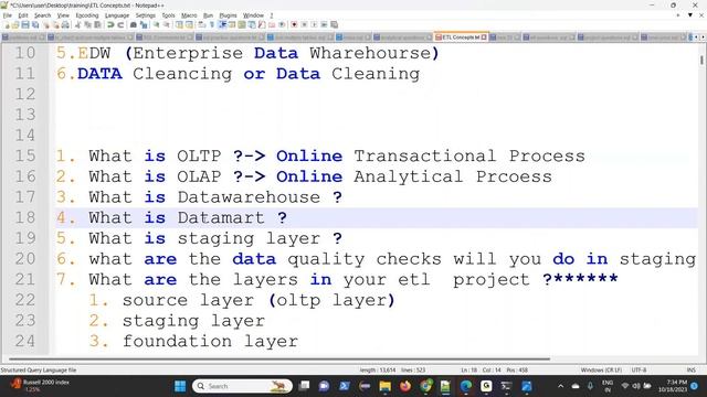 ETL Session -01 | ETL Architecture  | Data Warehousing | OLTP | OLAP | Staging Layer By Xpresdata