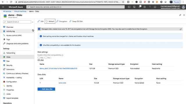 How to add data disk to Azure VM | Azure VM Disk Snapshot. смотреть онлайн