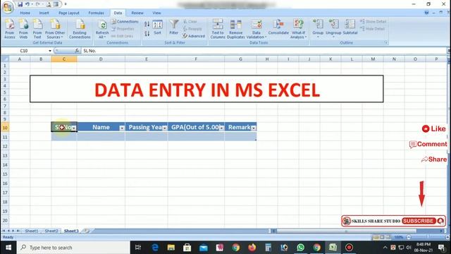 How To Make a Data Entry Form In MS Excel, Data Entry Form, Data Entry In MS Excel, Bangla Tutorial смотреть онлайн