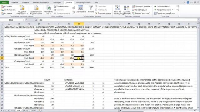 Correspondence Analysis / Анализ соответствий 10 смотреть онлайн