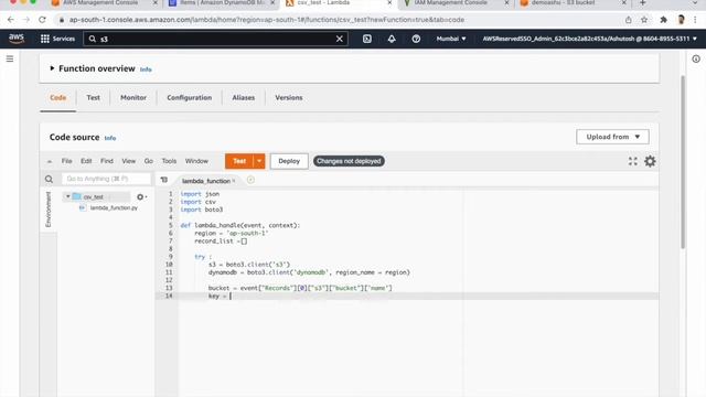 How To Import Bulk CSV Data Into Dynamodb using Lambda Function | AWS смотреть онлайн