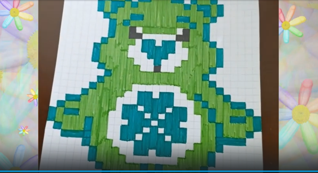 Мишутка. Рисование по клеточкам смотреть онлайн