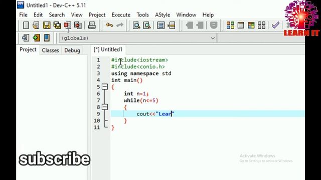 Program to print your name five times using while loop//while loop in c++//c++ tutorials смотреть онлайн