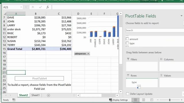 How to click between Pivot tables in Excel смотреть онлайн