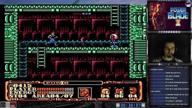 Power Blade 2 прохождение 100% | Игра на (Dendy, Nes, Famicom, 8 bit) taito 1992. Live cтрим HD RUS смотреть онлайн