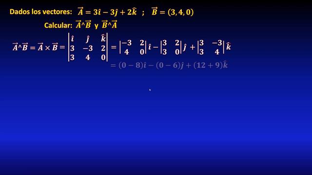 Calcular A^B (producto vectorial AXB) смотреть онлайн