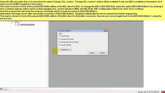 Changing SCL version of IED [PCM600 2.6] смотреть онлайн