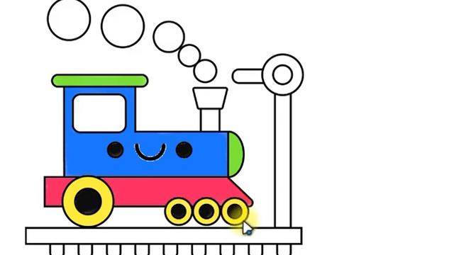Mari Belajar Menggambar dan Mewarnai Kereta Api Bersama | Tips Mewarnai, Melukis Anak Dan Balita смотреть онлайн