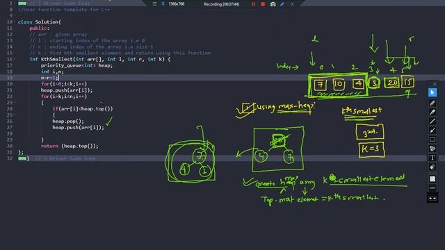 Heap: Kth smallest element solved using both Max Heap and Min Heap. Amazon||Microsoft||Snapdeal смотреть онлайн