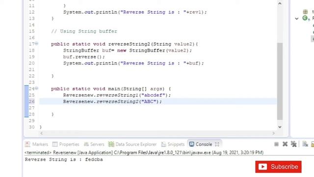 Reverse a string in Java | Reverse an integer | java program | reverse a string using string buffe смотреть онлайн
