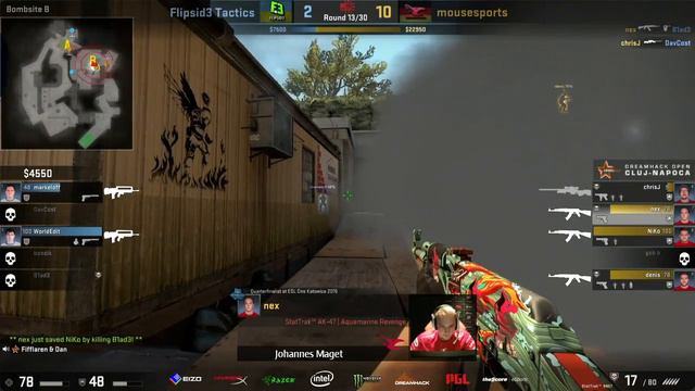 CS:GO FlipSid3 vs mousesports (overpass) - DreamHack Open Cluj-Napoca 2015 смотреть онлайн