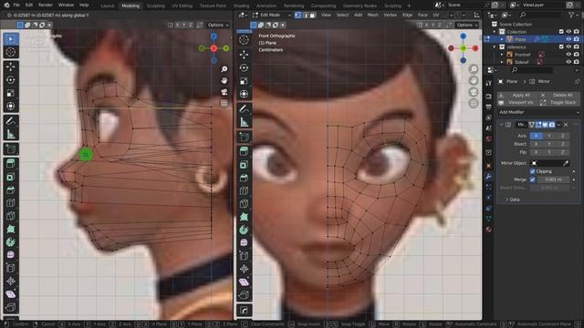 Создание персонажа в Blender. Делаем из маски лицо. Часть 2. смотреть онлайн