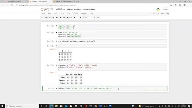 Creating Single Indexed Pandas DataFrame from List and Dictionary смотреть онлайн