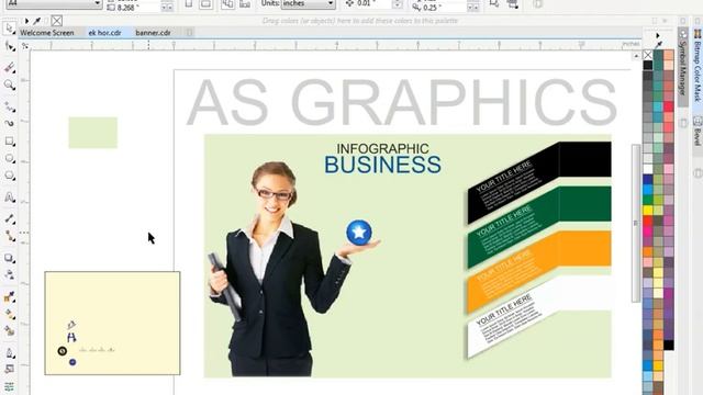 Business Infographic design in CorelDraw x7 смотреть онлайн