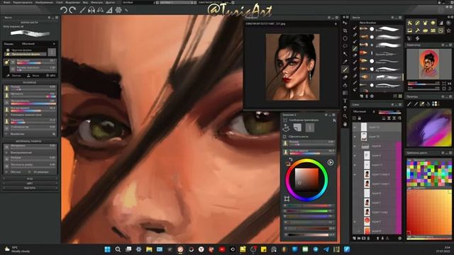 Стрим 27.07.2022 Paintstorm Studio - рисую, создаю кисти и настраиваю интерфейс