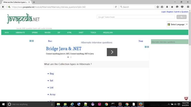 What are the Collection types in Hibernate ?
- javapedia.net смотреть онлайн