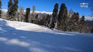 Видеогид по трассе Обер Хутор в 4K. Горный курорт Роза Хутор.